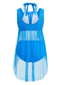 Lace Mid Waisted Sky Blue Swimdress And Panty 12 Lace Mid Waisted Sky Blue Swimdress And Panty -LICA Clothing Shop 1697777899521196773