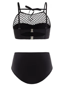 Pierced Tie Back Mid Waist Bikini Set 7 Pierced Tie Back Mid Waist Bikini Set -LICA Clothing Shop 1698231786567742349