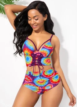 Multi Color High Waisted Printed Bikini Set 8 Multi Color High Waisted Printed Bikini Set -LICA Clothing Shop 235080 P 15864138248233