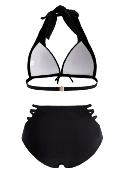 Halter High Waisted Bowknot Pierced Bikini Set -LICA Clothing Shop 244275 P 1698196352661