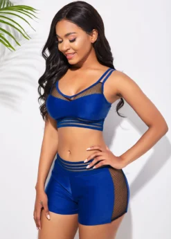 Mesh Stitching Double Strap Bikini Set -LICA Clothing Shop 254901 P 16053322783132