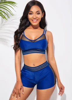 Mesh Stitching Double Strap Bikini Set -LICA Clothing Shop 254901 P 16053322786533