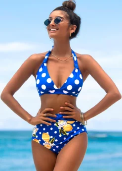 Halter Polka Dot High Waist Bikini Set -LICA Clothing Shop 257652 P 1616474842166