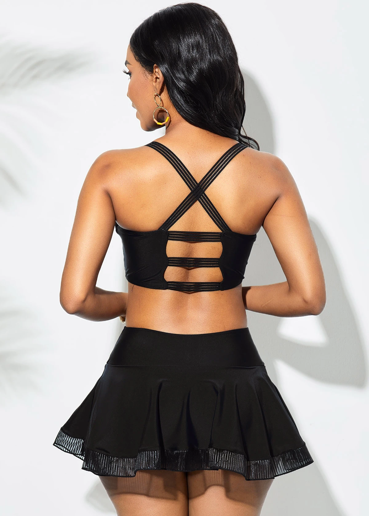 Bowknot Cutout Back Black Bikini Set 2 Bowknot Cutout Back Black Bikini Set - Image 2