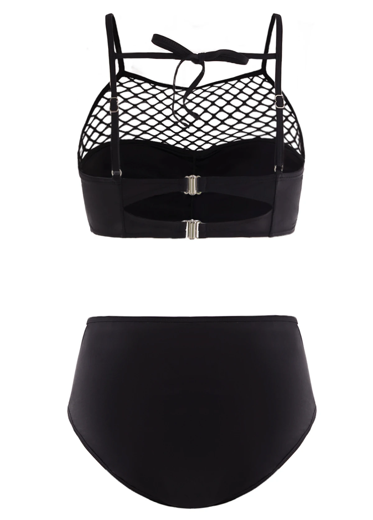 Pierced Tie Back Mid Waist Bikini Set 2 Pierced Tie Back Mid Waist Bikini Set - Image 2