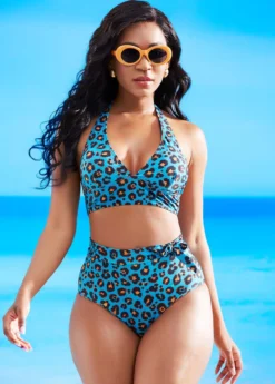 Halter Leopard High Waisted Bikini Set 8 Halter Leopard High Waisted Bikini Set -LICA Clothing Shop 266082 P 16155181710323