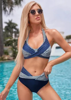Mid Waist Polka Dot Tie Back Bikini Set 10 Mid Waist Polka Dot Tie Back Bikini Set -LICA Clothing Shop 269765 P 16203829140704