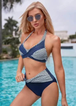 Mid Waist Polka Dot Tie Back Bikini Set 11 Mid Waist Polka Dot Tie Back Bikini Set -LICA Clothing Shop 269765 P 16203829144275