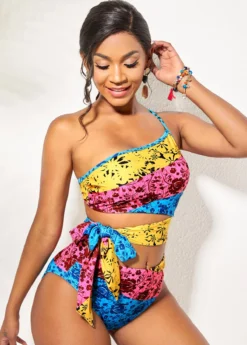 Rainbow Color Tie Side Printed Bikini Set 7 Rainbow Color Tie Side Printed Bikini Set -LICA Clothing Shop 270546 P 16221796442172