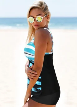 Criss Cross Back Printed Tankini Set -LICA Clothing Shop 271147 P 1618278479397