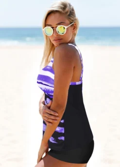 Printed Criss Cross Back Tankini Set -LICA Clothing Shop 274851 P 1621388991452