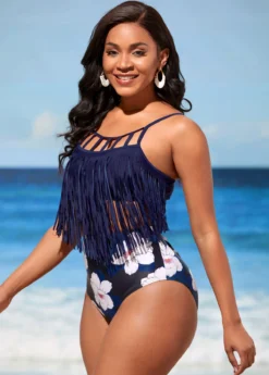 Tassel High Waisted Navy Blue Bikini Set 8 Tassel High Waisted Navy Blue Bikini Set -LICA Clothing Shop 290239 P 16384198251443