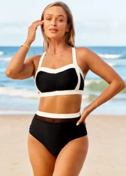 High Waisted Cross Strap Contrast Bikini Set 9 High Waisted Cross Strap Contrast Bikini Set -LICA Clothing Shop 290435 P 16391041078824