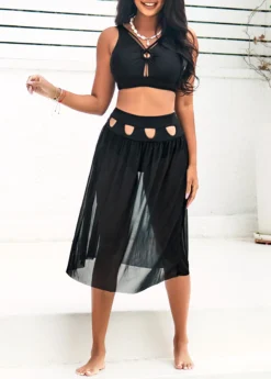High Waisted Black Cutout Bikini Set 7 High Waisted Black Cutout Bikini Set -LICA Clothing Shop 291648 P 16400858366433