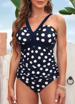 Polka Dot Navy Blue Tankini Set 7 Polka Dot Navy Blue Tankini Set -LICA Clothing Shop 293239 P 16409237618743