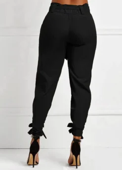 Black Belted Elastic Mid Waisted Pants 6 Black Belted Elastic Mid Waisted Pants -LICA Clothing Shop 312277 P 1664174769067