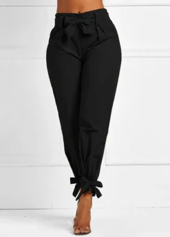 Black Belted Elastic Mid Waisted Pants 7 Black Belted Elastic Mid Waisted Pants -LICA Clothing Shop 312277 P 1664174769407