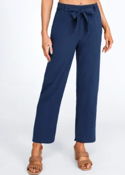 Navy Bowknot Belted High Waisted Pants 9 Navy Bowknot Belted High Waisted Pants -LICA Clothing Shop 320791 P 16734056677594