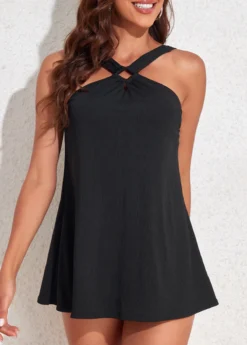 Circular Ring Mid Waisted Black Swimdress Set -LICA Clothing Shop 325162 P 16794712886283