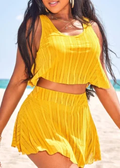 Layered High Waisted Yellow Bikini Set 7 Layered High Waisted Yellow Bikini Set -LICA Clothing Shop 328617 P 16822452542032