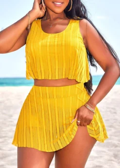 Layered High Waisted Yellow Bikini Set 9 Layered High Waisted Yellow Bikini Set -LICA Clothing Shop 328617 P 16822452548064