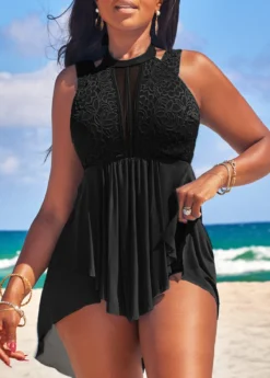 Lace High Waisted Black Swimdress And Panty -LICA Clothing Shop 328892 P 16783592757093