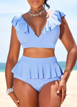 Ruffle High Waisted Light Blue Bikini Set 10 Ruffle High Waisted Light Blue Bikini Set -LICA Clothing Shop 329078 P 16848400138844