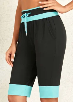 Black Pocket Drawastring High Waisted Shorts -LICA Clothing Shop 329106 P 1678670899990