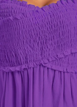 Neon Violet Smocked Short Sleeve T Shirt 9 Neon Violet Smocked Short Sleeve T Shirt -LICA Clothing Shop 332609 P 16836964413664