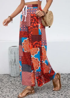 Multi Color Drawstring Tribal Print Drawastring Pants -LICA Clothing Shop 332672 P 16853383559432
