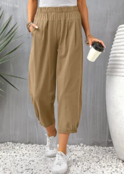 Light Coffee Pocket High Waisted Pants 8 Light Coffee Pocket High Waisted Pants -LICA Clothing Shop 335002 P 16850968467353