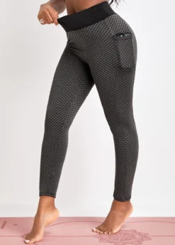 Black Pocket Skinny Elastic Waist High Waisted Pants -LICA Clothing Shop 335087 P 16863144339183