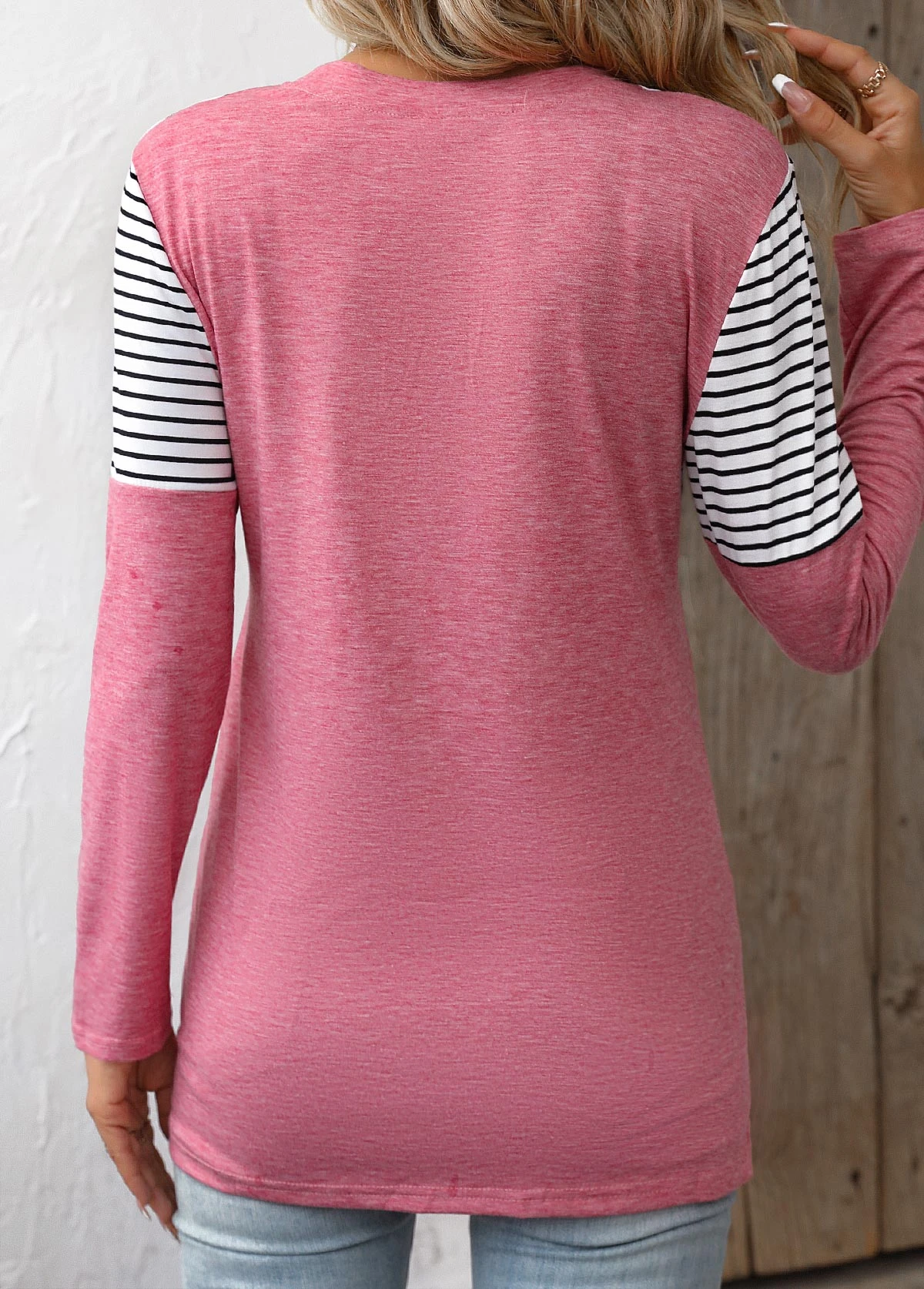 Pink Twist Leopard Long Sleeve T Shirt 2 Pink Twist Leopard Long Sleeve T Shirt - Image 2