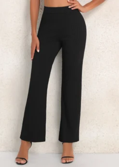Elastic Waist High Waisted Black Pants -LICA Clothing Shop 339970 P 16920130864634